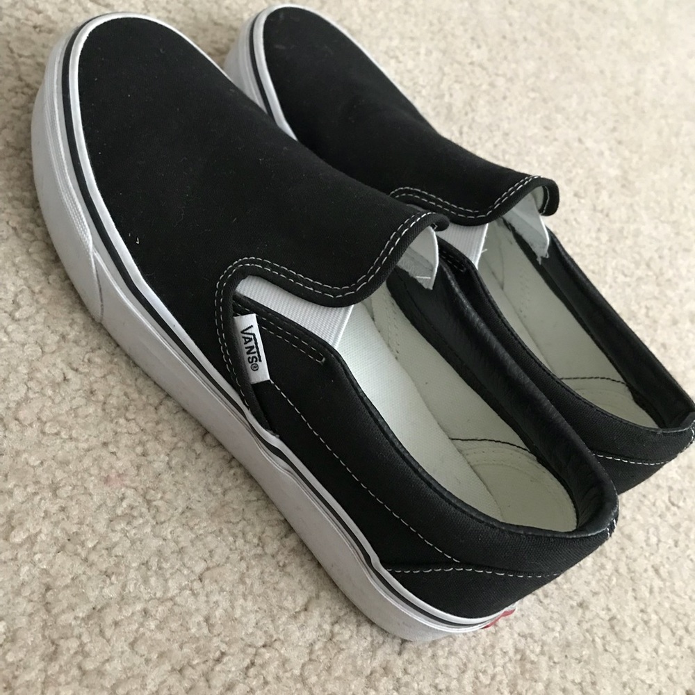 Black and white vans